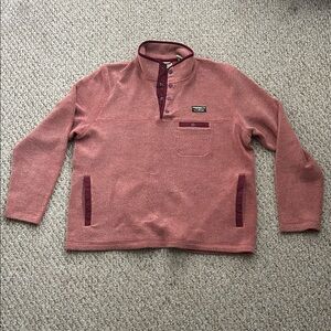 L.L. Bean Maroon Fleece Pullover